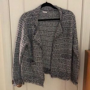 Cute Fringe Blue Woven Jacket